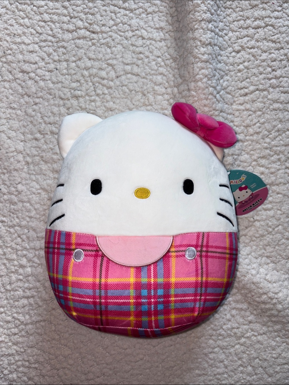 Hello Kitty Squishmallows 8” Pink Plaid Plush – Sanrio